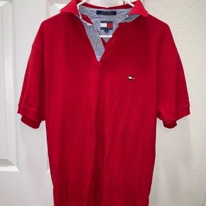 Tommy Hilfiger red polo.